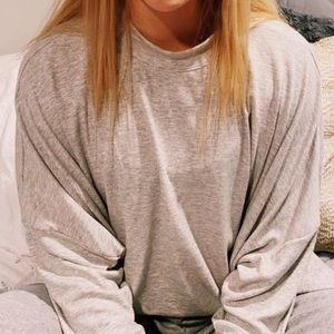 grey waffle tee long sleeve